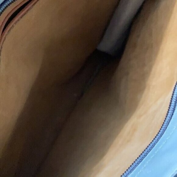 VINTAGE Grey All Leather Classic Shoulder Purse​​​​​ - Picture 6 of 14